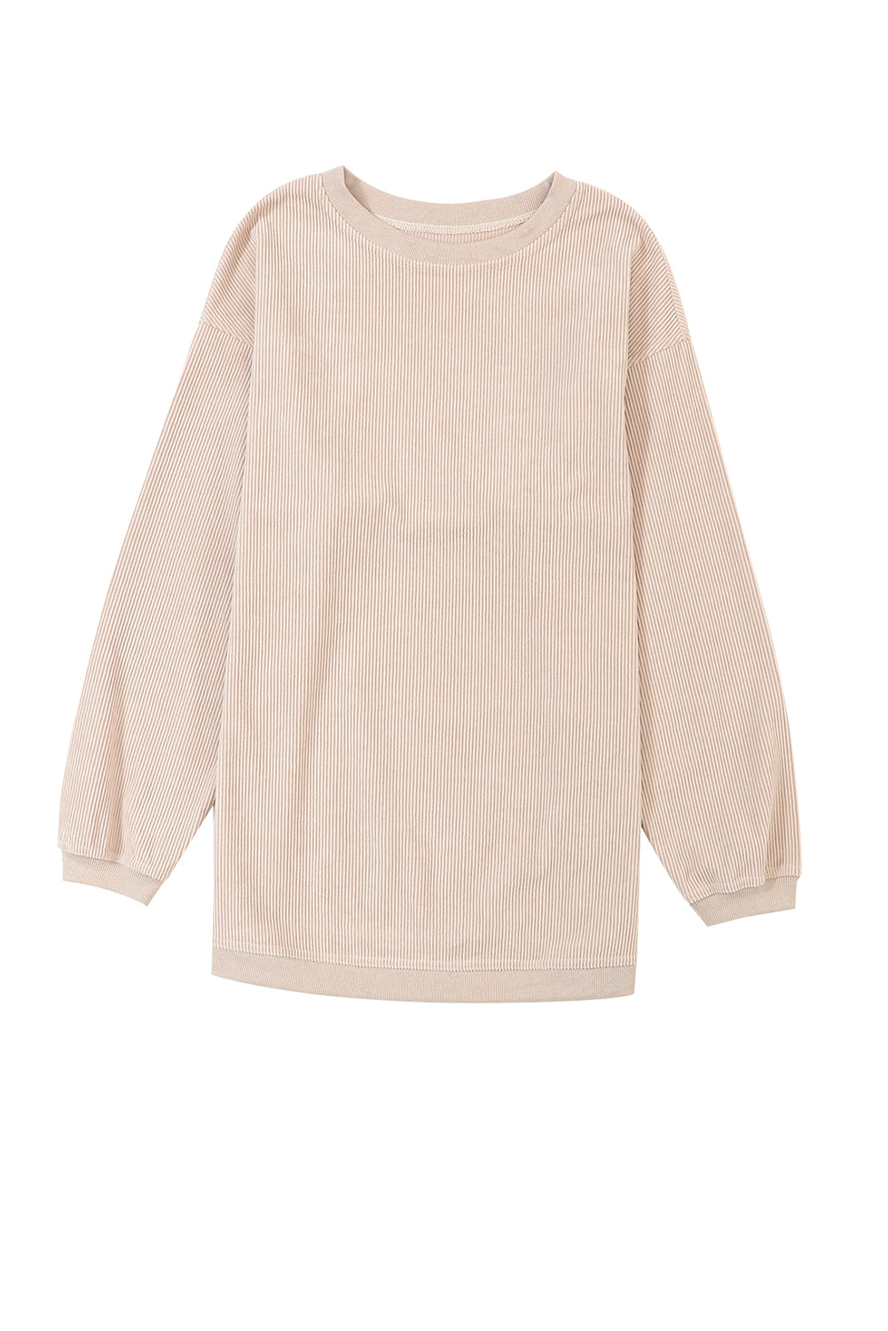 Slouchy Ribbed Corduroy Oversized Sweatshirt