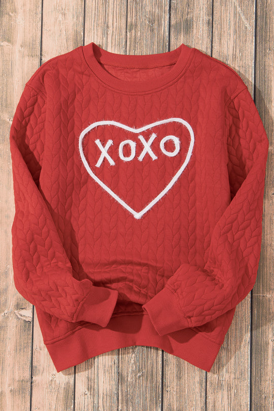 Love Heart XOXO Chenille Sweatshirt