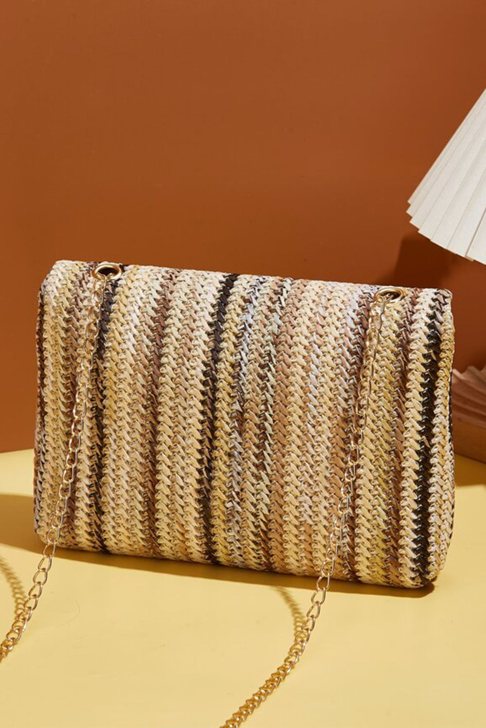  Bohemian Multicolor Woven Chain Shoulder Bag