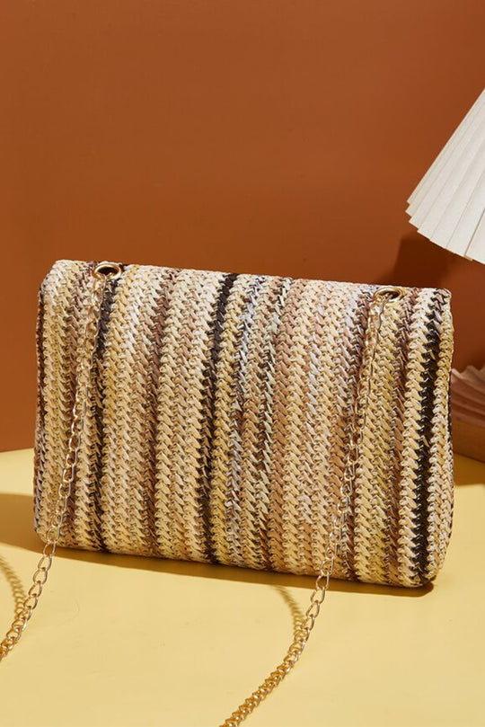  Bohemian Multicolor Woven Chain Shoulder Bag