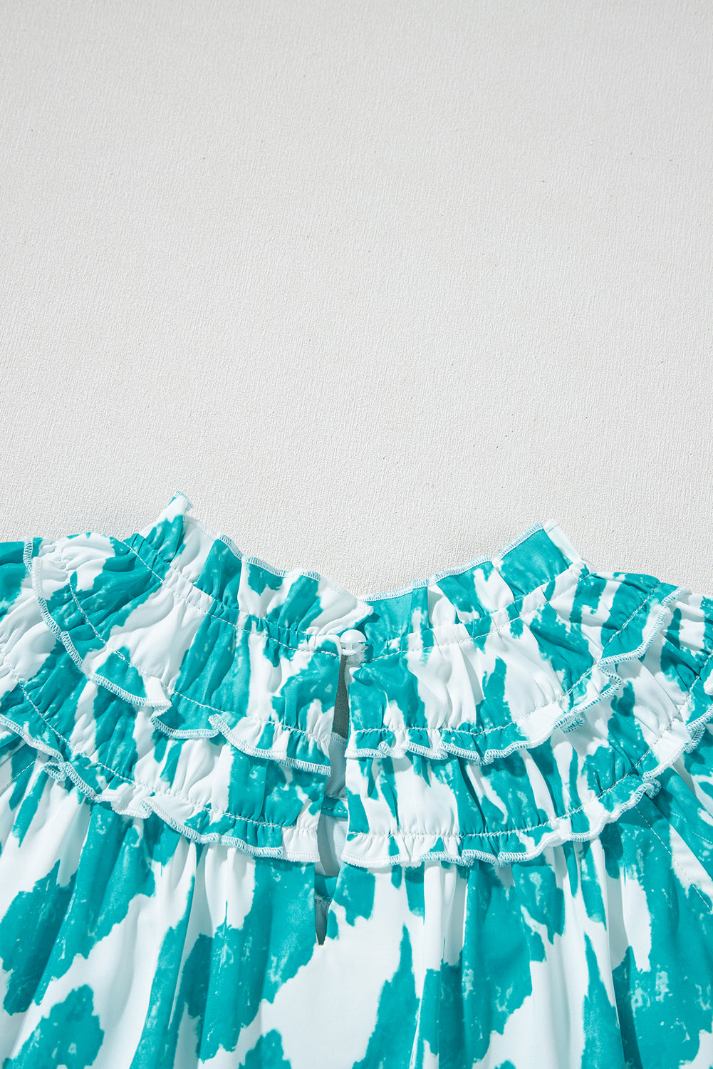 Lindsey Abstract Teal Blouse