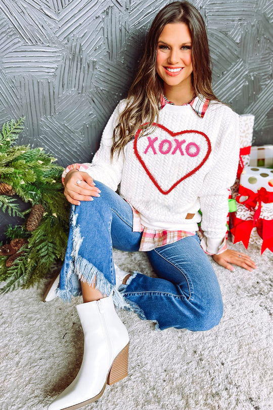 Love Heart XOXO Chenille Sweatshirt