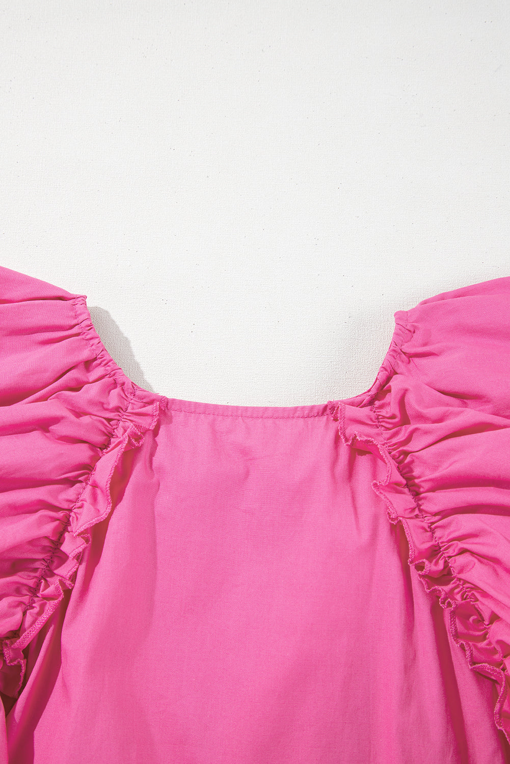 Kasey Ruffled Pink Shirred Blouse