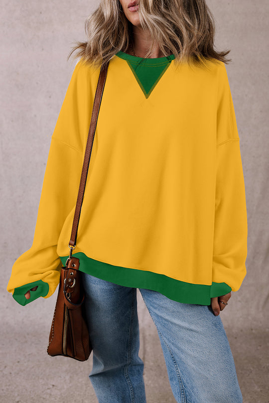 Mustard Oversized Drop Shoulder Sweatshirt