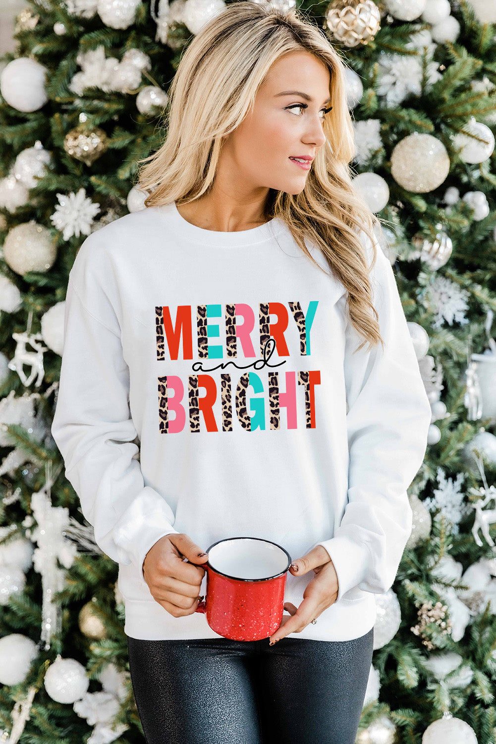  MERRY and BRIGHT Leopard Sweater