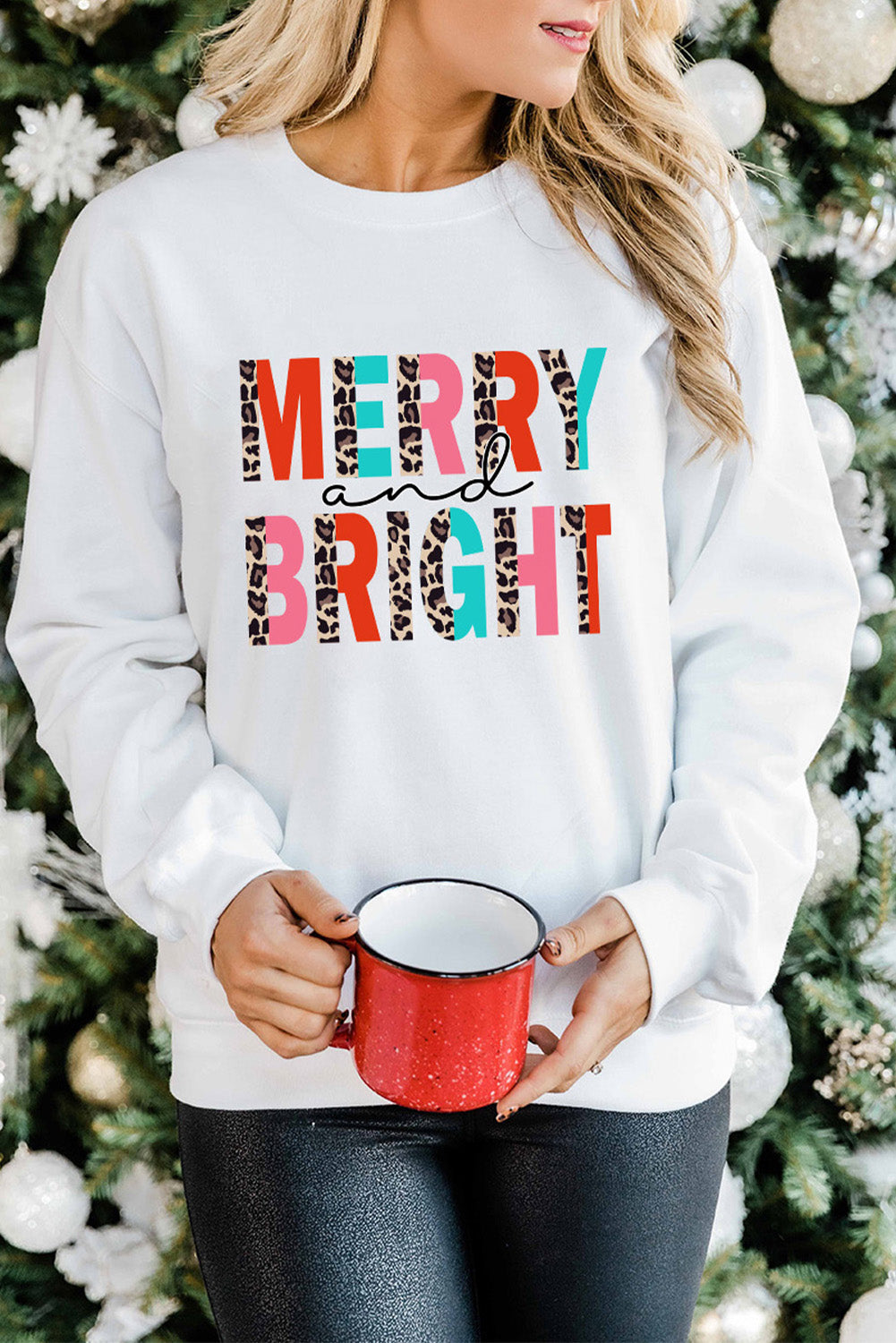  MERRY and BRIGHT Leopard Sweater