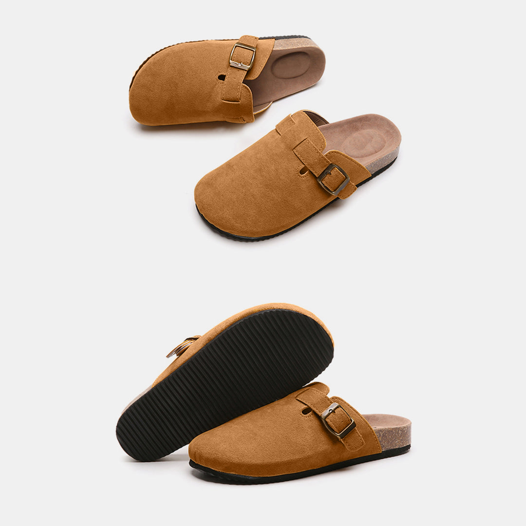 London Suede Buckle Slide - Klazzi Fashion Boutique