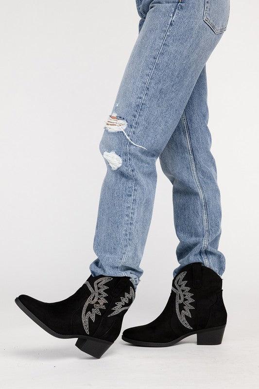 Rowan Rhinestone Western Booties