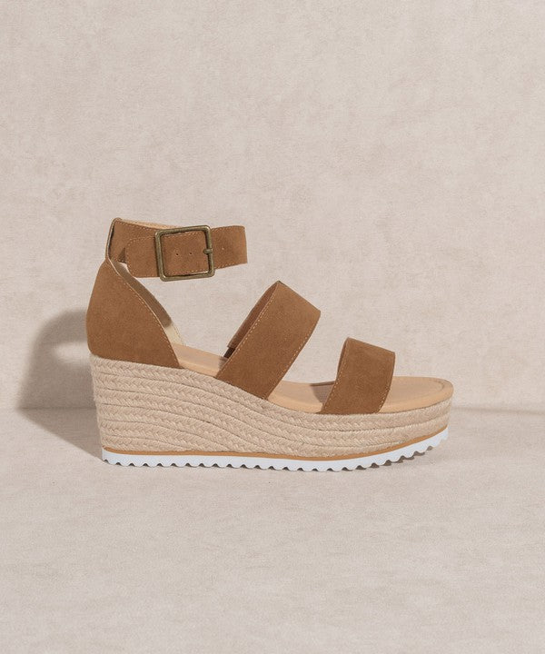 OASIS SOCIETY Slyvie - Double Strap Wedge Heel - Klazzi Fashion Boutique