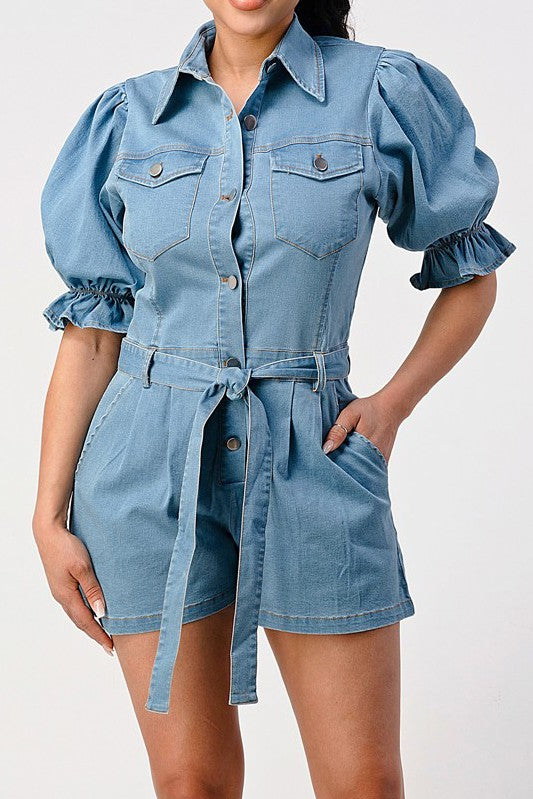 Darling Denim Romper