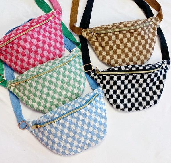 Checkered Belt Sling Bag