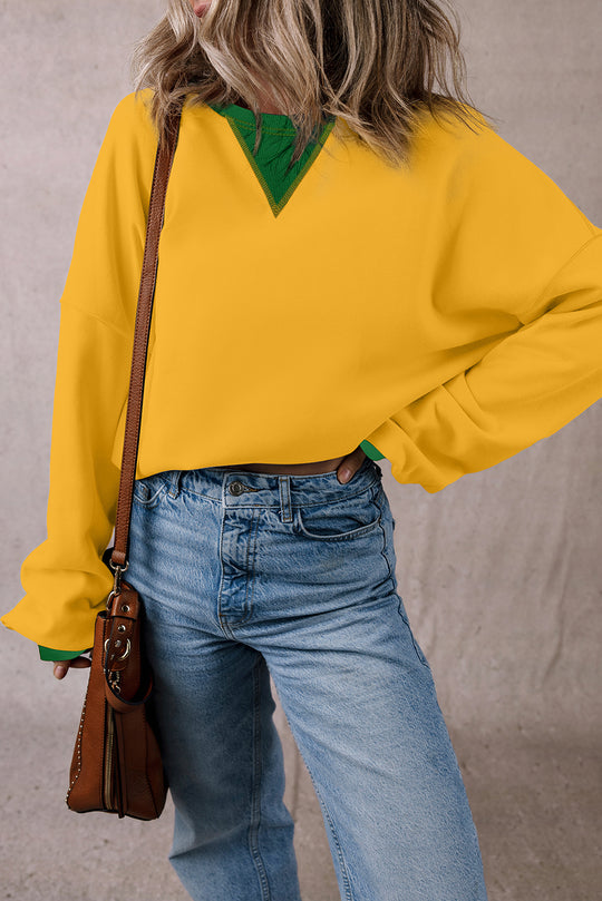 Mustard Oversized Drop Shoulder Sweatshirt