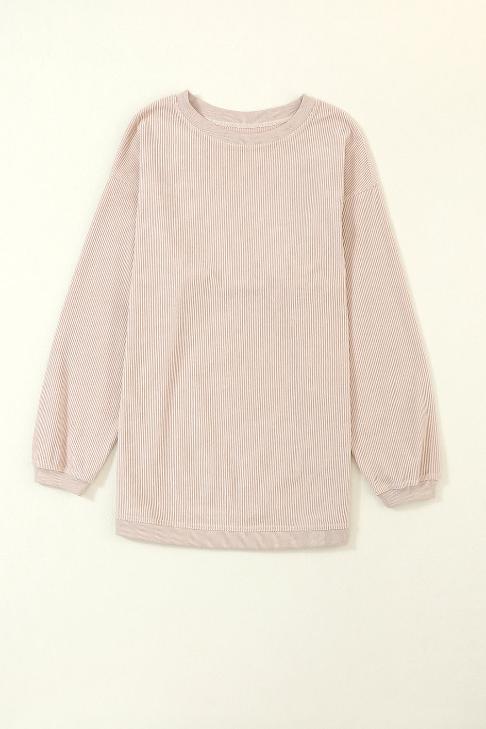 Slouchy Ribbed Corduroy Oversized Sweatshirt