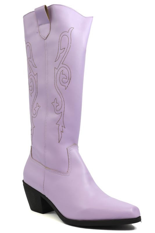 Samantha Western Style Tall Boots