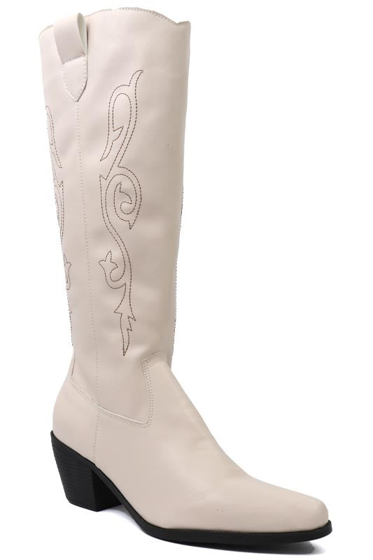 Samantha Western Style Tall Boots