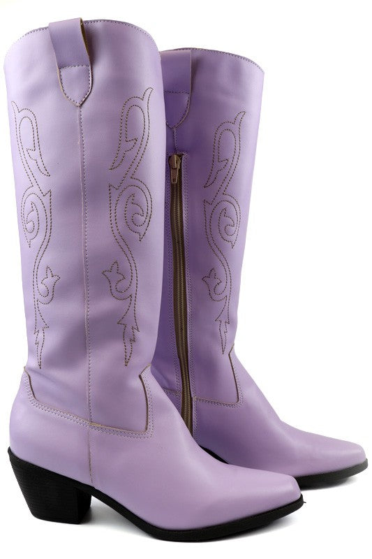 Samantha Western Style Tall Boots