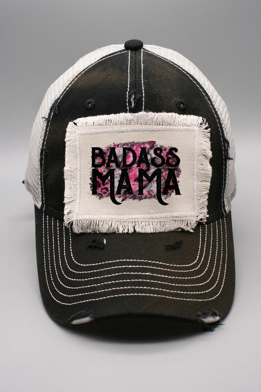Black "Badass Mama" Cap