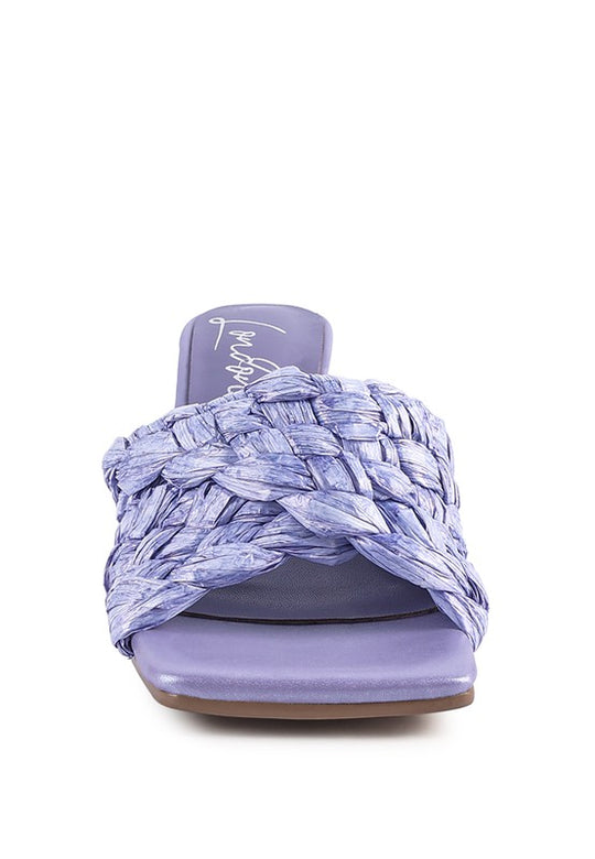 CHIC BRAIDED RAFFIA SANDAL - Klazzi Fashion Boutique