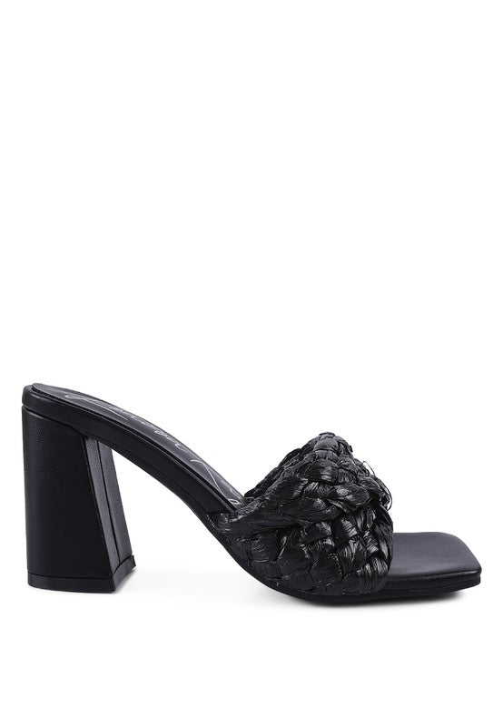 CHIC BRAIDED RAFFIA SANDAL - Klazzi Fashion Boutique