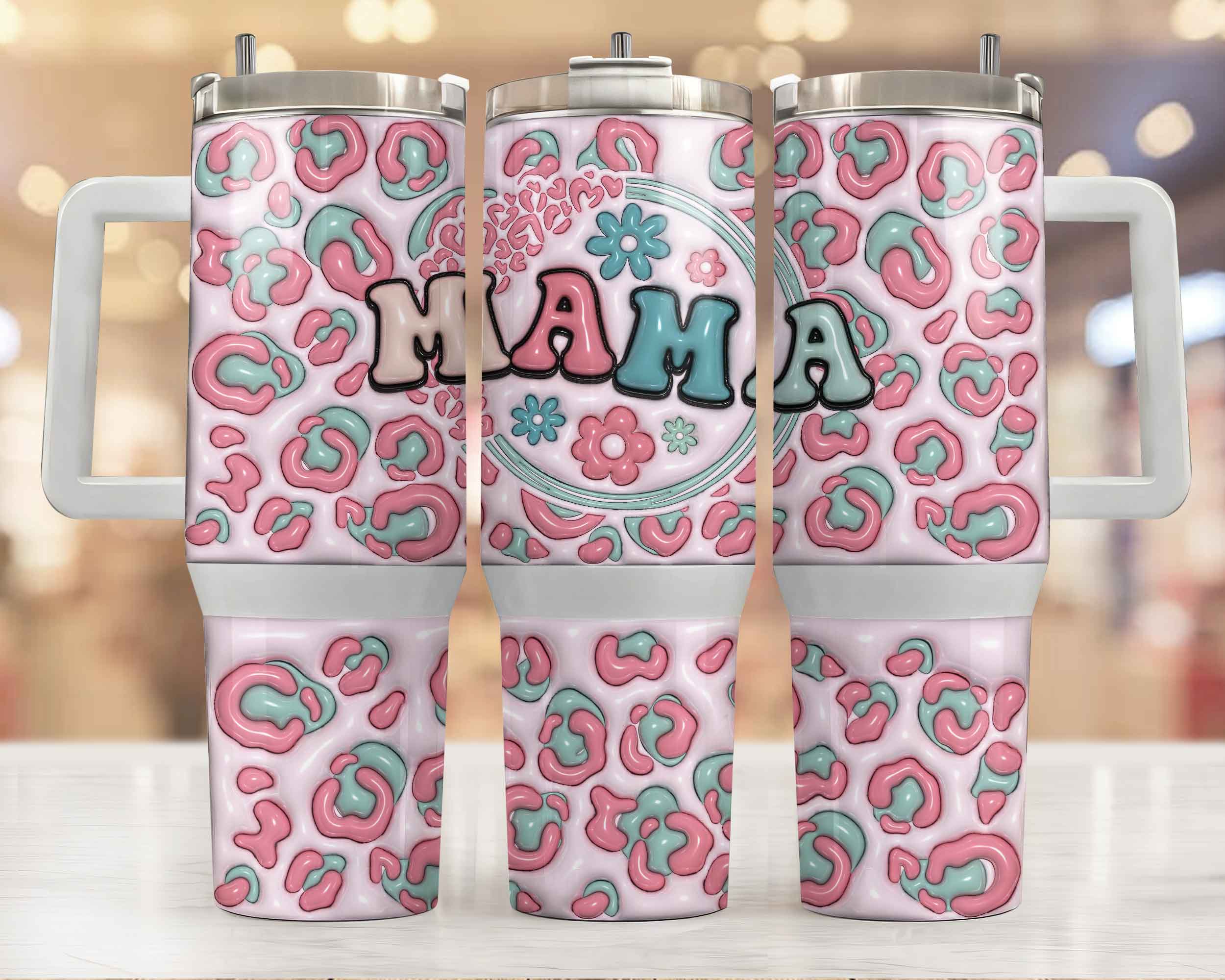 Pastel Bubble "Mama" Graphic Tumbler