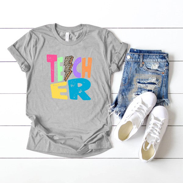 Lightning Bolt "Teacher" Graphic Tee