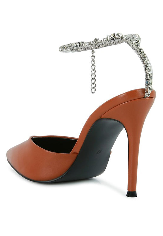 Joyce Rhinestone Mule Sandals - Klazzi Fashion Boutique