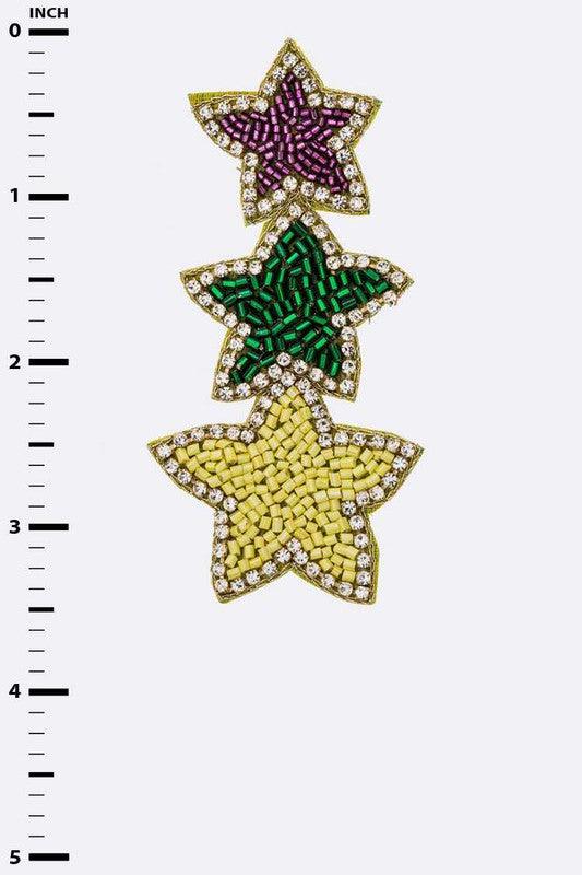 Mardi Gras Star Earrings