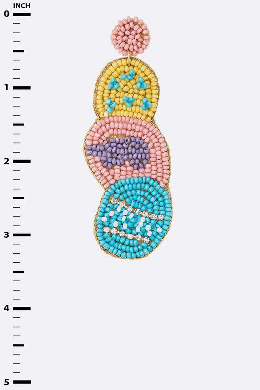 Iconic Easter Eggs Beaded Earrings