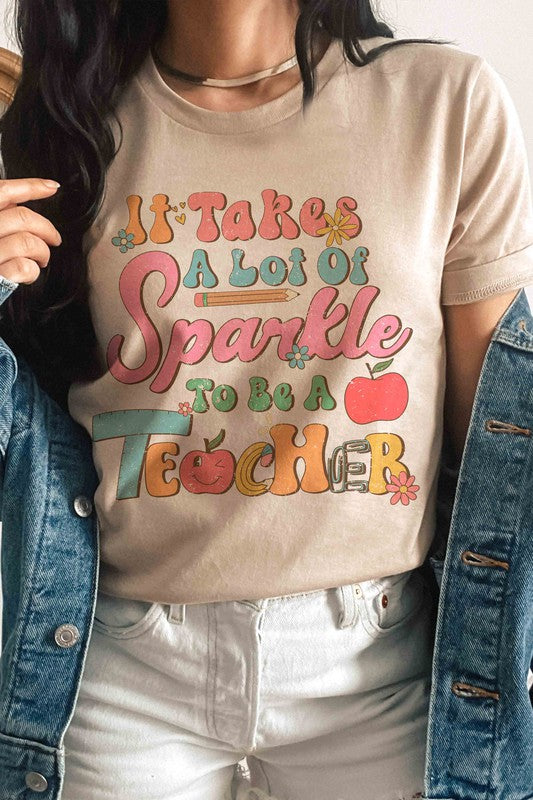 " A LOT OF SPARKLE" TEACHER TEE