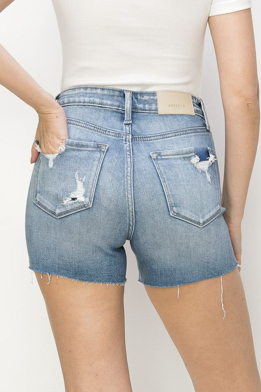 STAR RHINESTONE DENIM SHORTS