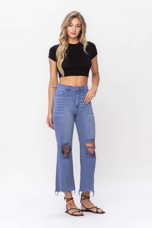 90"s Vintage Crop Flare Jeans - Klazzi Fashion Boutique