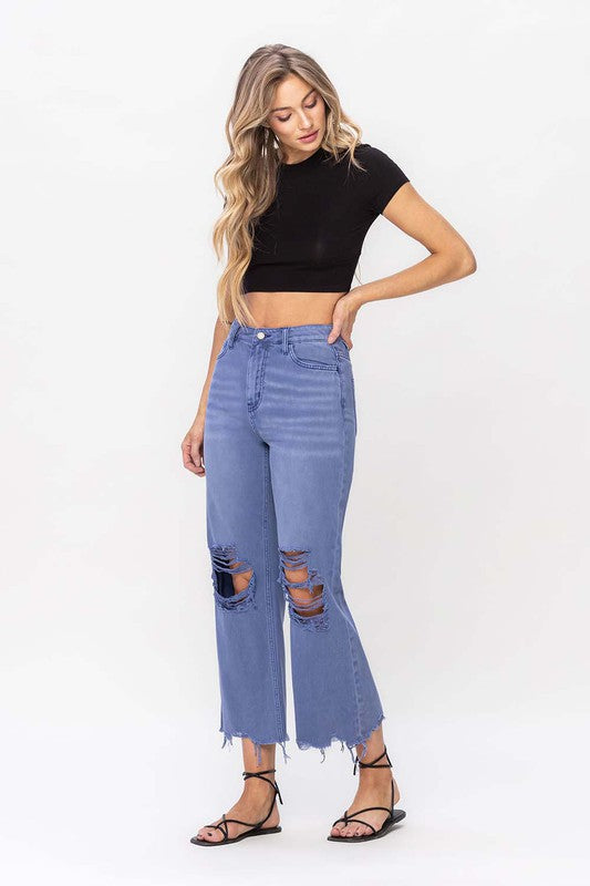 90"s Vintage Crop Flare Jeans - Klazzi Fashion Boutique