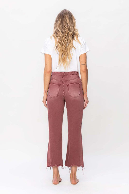 90's Vintage RUST BROWN High Rise Flare Denim - Klazzi Fashion Boutique