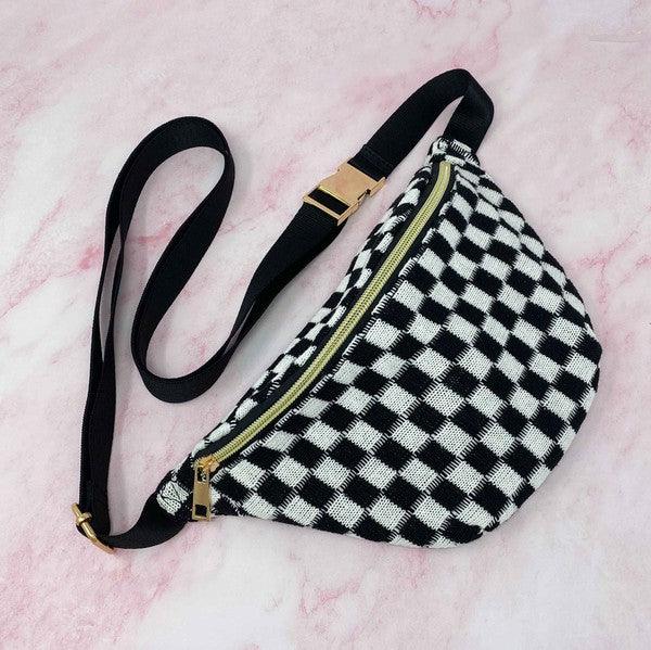 Checkered Belt Sling Bag