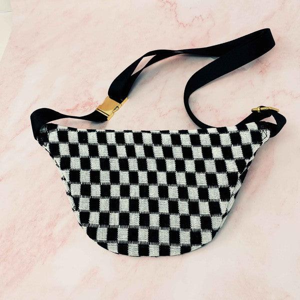 Checkered Belt Sling Bag