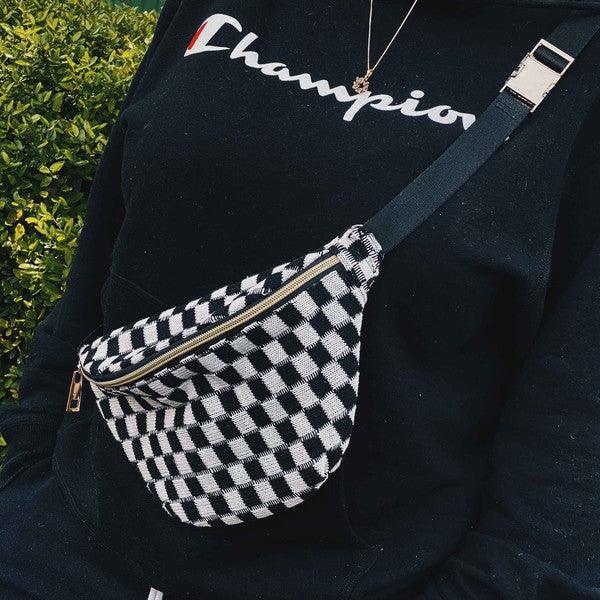 Checkered Belt Sling Bag