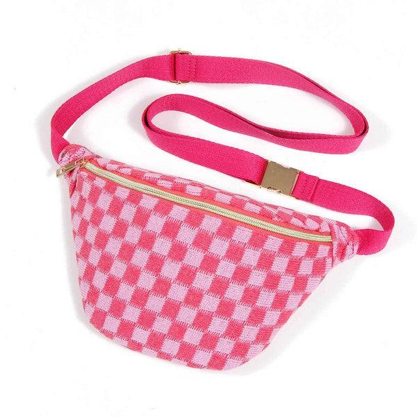 Checkered Belt Sling Bag