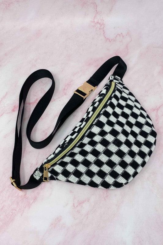 Checkered Belt Sling Bag