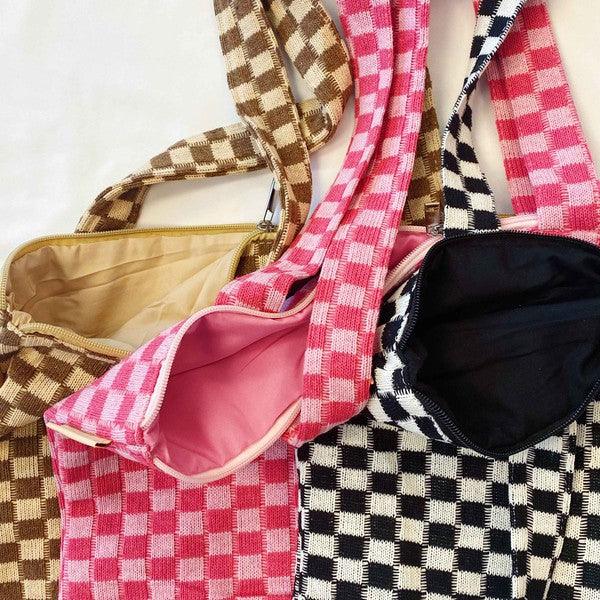 Checkered Belt Sling Bag