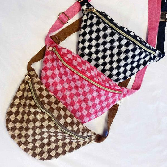 Checkered Belt Sling Bag