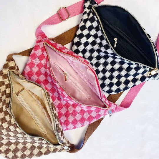 Checkered Belt Sling Bag