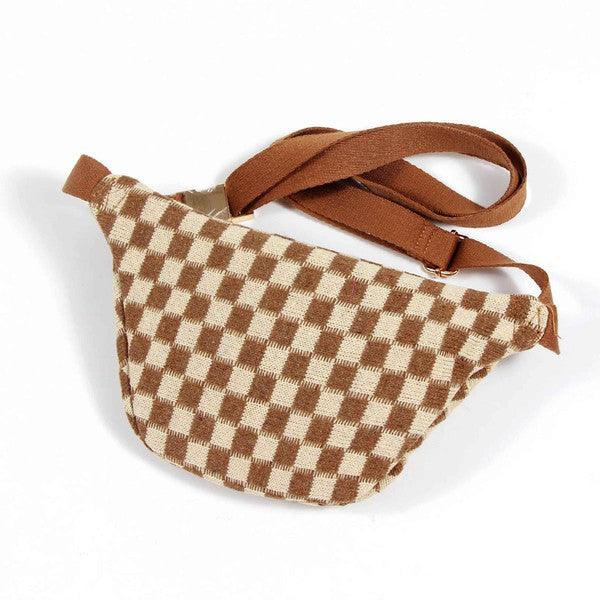 Checkered Belt Sling Bag