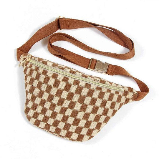 Checkered Belt Sling Bag