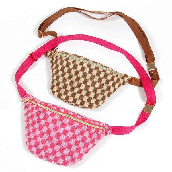 Checkered Belt Sling Bag