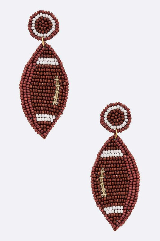 Beaded Football Iconic Earrings