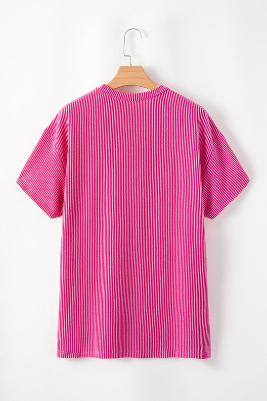 Corduroy Knit Loose Top