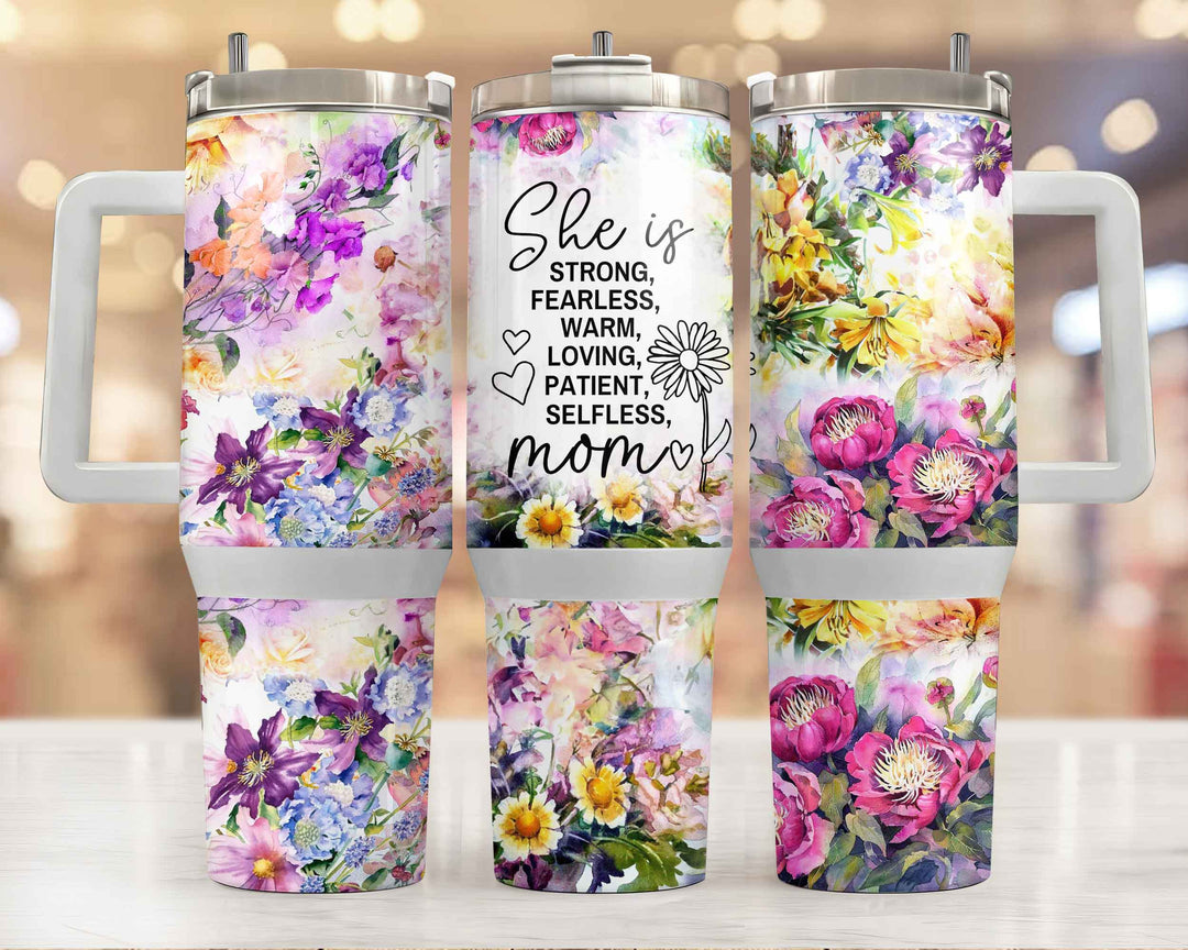 She Is Mom Graphic Tumbler