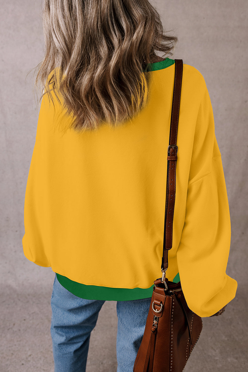 Mustard Oversized Drop Shoulder Sweatshirt