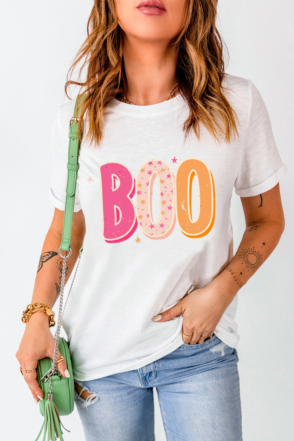  Halloween "BOO" Graphic T-shirt