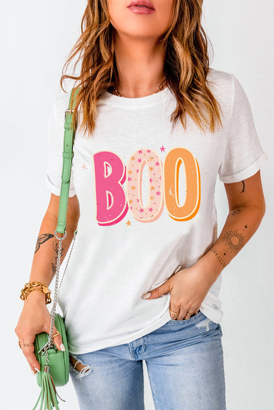  Halloween "BOO" Graphic T-shirt